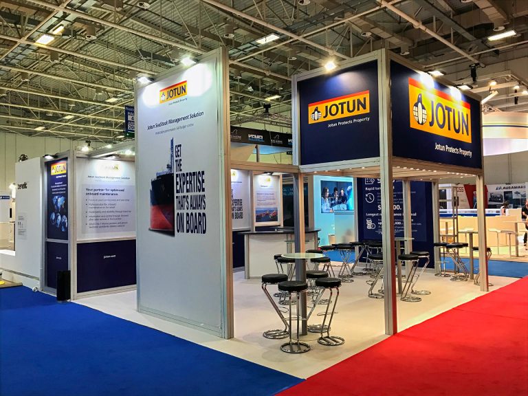 exhibition stand at kormarine in Busan South Korea